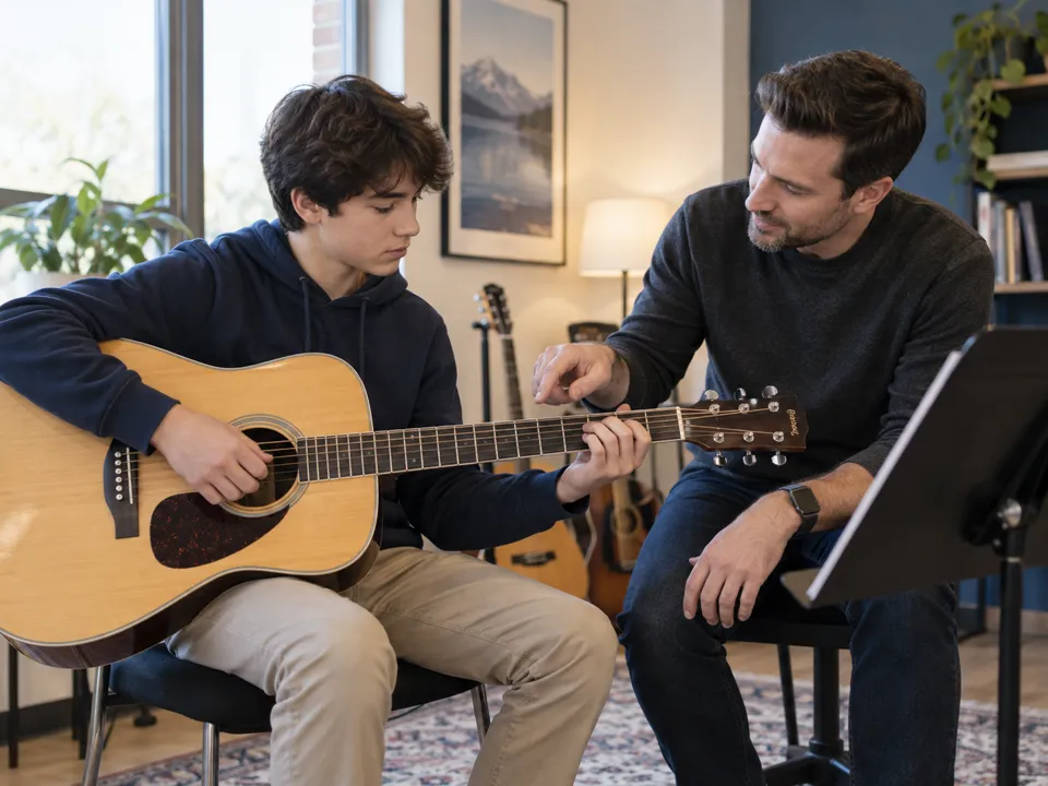 Private guitar lesson at OPSMA